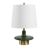 Sieler Glossy Green Table Lamp - Ornate Home