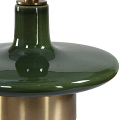 Sieler Glossy Green Table Lamp - Ornate Home