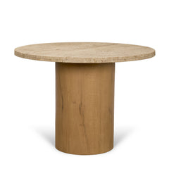 Siena Brown 42" Round Pedestal Dining Table - Ornate Home
