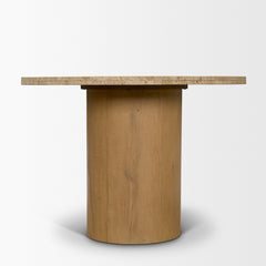 Siena Brown 42" Round Pedestal Dining Table - Ornate Home
