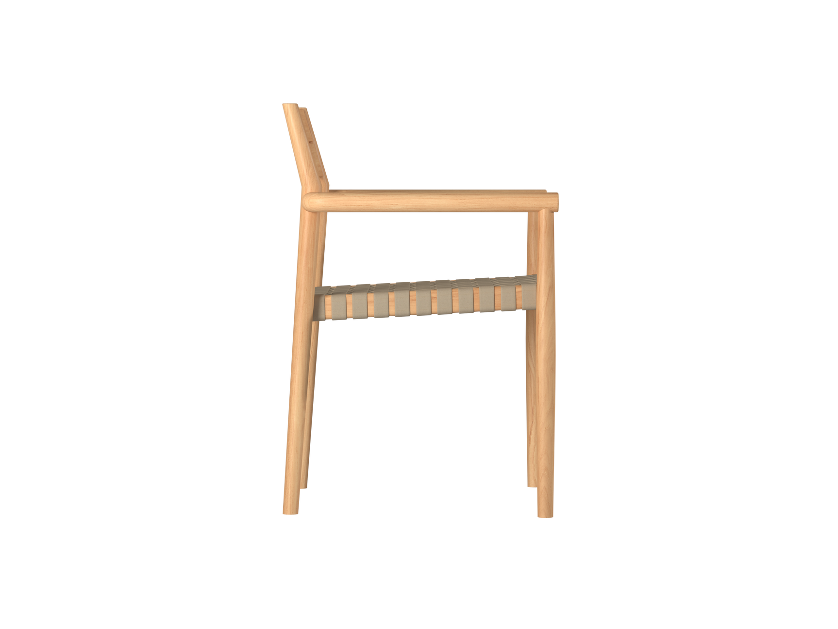 Siena Teak Taupe Beige Outdoor Woven Stacking Armchair (Set of 4) - Ornate Home