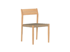 Siena Teak Taupe Beige Outdoor Woven Stacking Chair (Set of 2) - Ornate Home