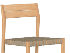 Siena Teak Taupe Beige Outdoor Woven Stacking Chair (Set of 2) - Ornate Home
