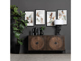 Sienna Brown/Black Four-Door Sideboard - Ornate Home