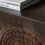 Sienna Brown/Black Four-Door Sideboard - Ornate Home