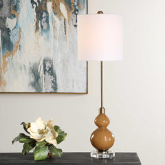 Sienna Caramel Glass Buffet Lamp - Ornate Home