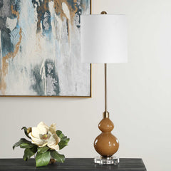 Sienna Caramel Glass Buffet Lamp - Ornate Home