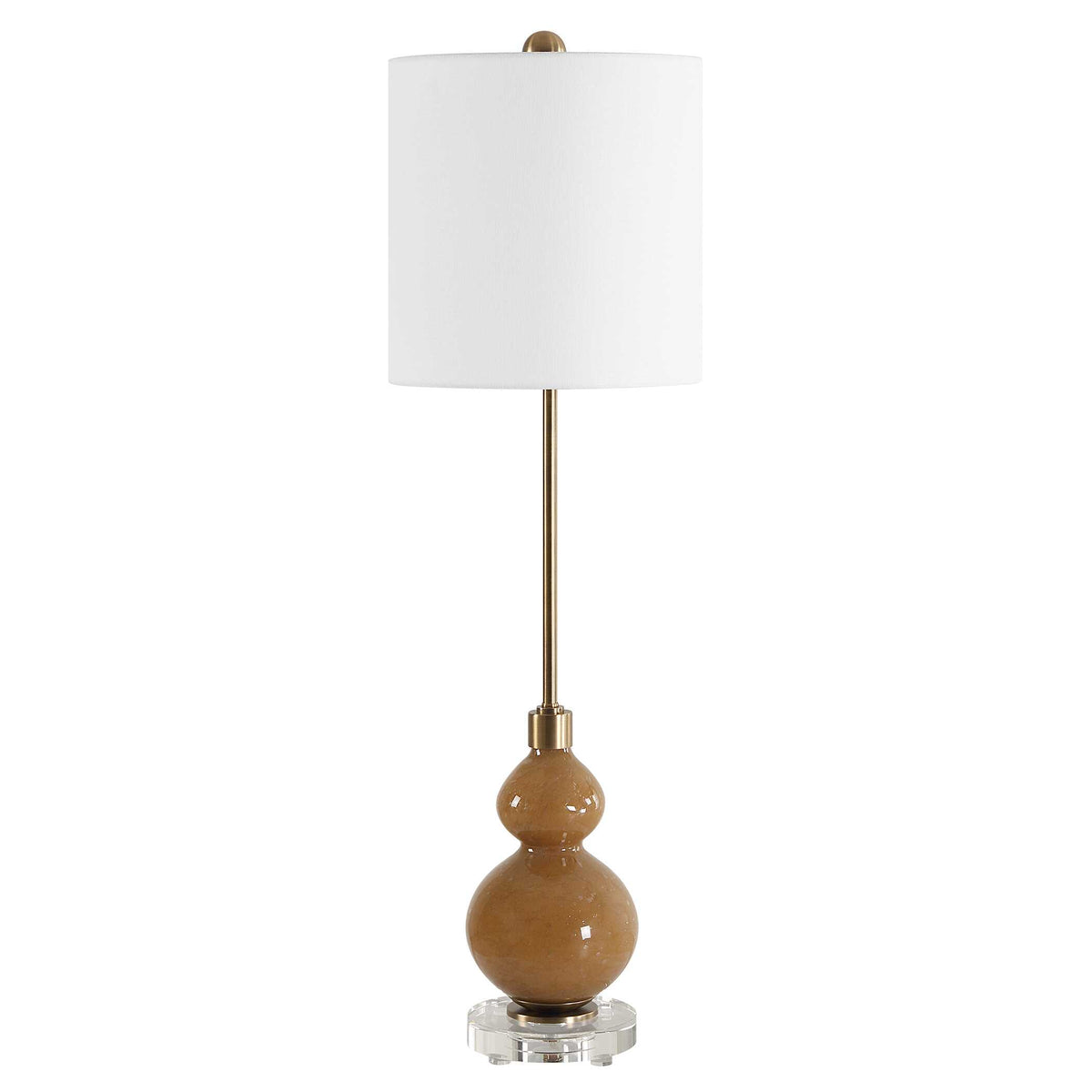 Sienna Caramel Glass Buffet Lamp - Ornate Home