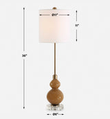 Sienna Caramel Glass Buffet Lamp - Ornate Home
