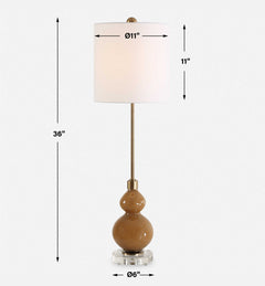 Sienna Caramel Glass Buffet Lamp - Ornate Home