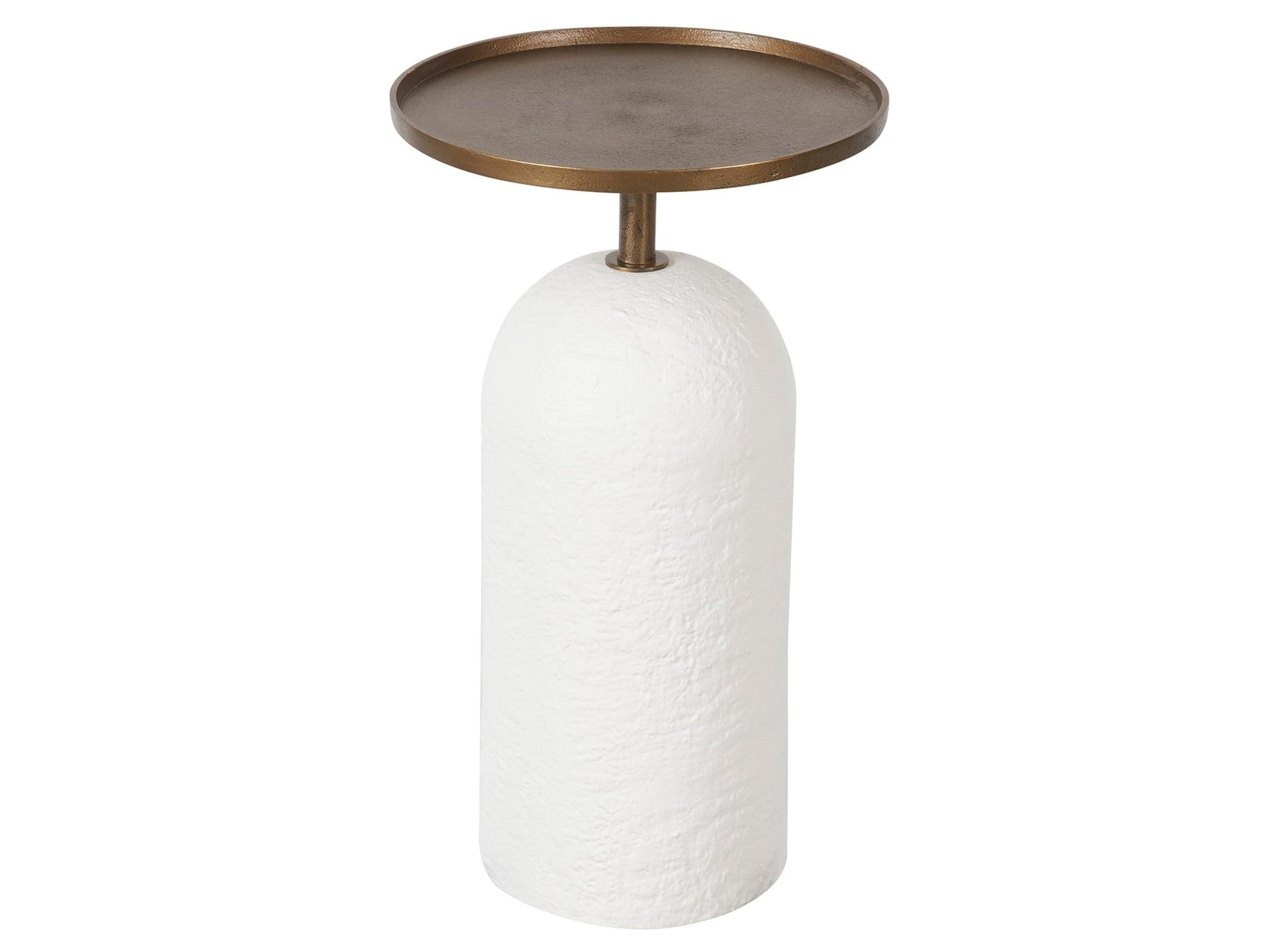 Sienna Cast Aluminum/White Plaster Martini Table - Ornate Home