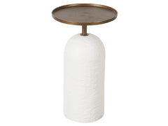 Sienna Cast Aluminum/White Plaster Martini Table - Ornate Home