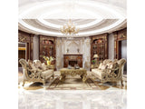 Sienna Champagne 3pc Living Room Set  / HD-2663 - Ornate Home