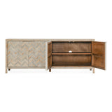Sienna Gray/Cream Wash Cabinet - Ornate Home