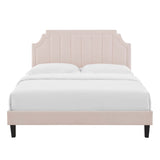 Sienna Pink Performance Velvet Twin Platform Bed - 81.5x41.5" - Ornate Home