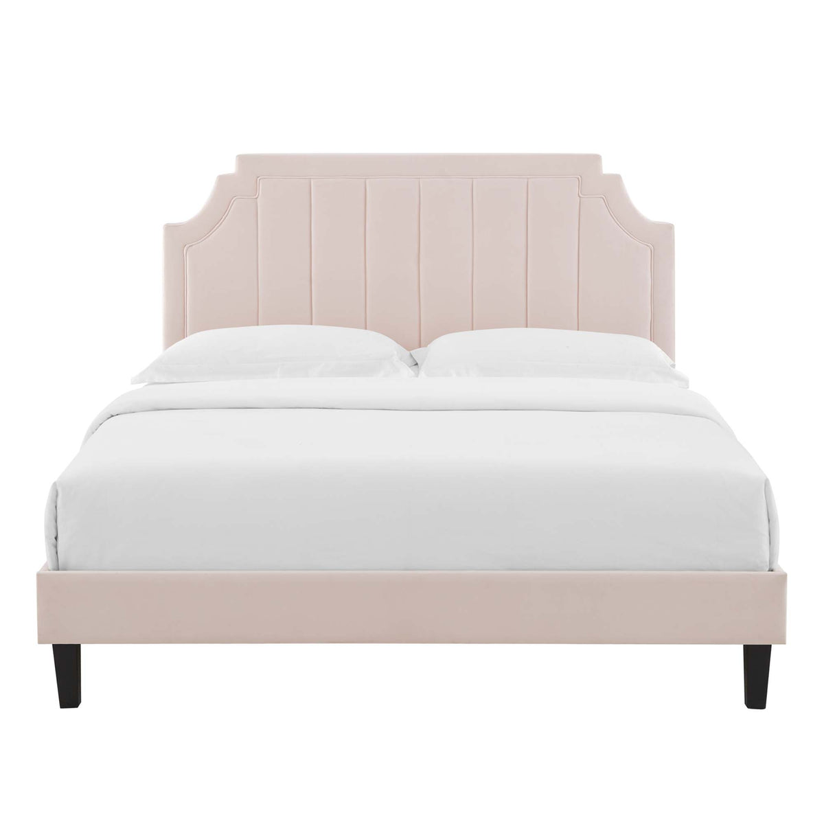 Sienna Pink Performance Velvet Twin Platform Bed - 81.5x41.5" - Ornate Home