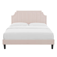 Sienna Pink Performance Velvet Twin Platform Bed - 81.5x41.5" - Ornate Home