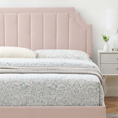 Sienna Pink Performance Velvet Twin Platform Bed - 81.5x41.5" - Ornate Home