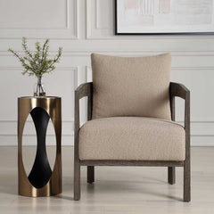 Sienna Sand Fabric Accent Chair - Ornate Home