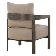 Sienna Sand Fabric Accent Chair - Ornate Home