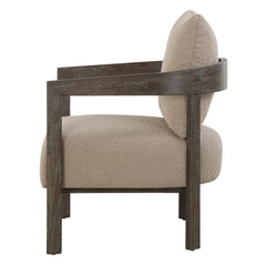 Sienna Sand Fabric Accent Chair - Ornate Home