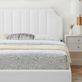 Sienna White Performance Velvet King Platform Bed (MOD-6919) - Ornate Home