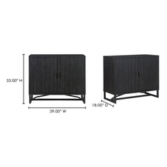 Sierra Black 2 Door Cabinet - Ornate Home