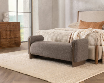 Sierra Bronzed Cocoa Accent Bench - Ornate Home