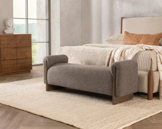 Sierra Bronzed Cocoa Accent Bench - Ornate Home