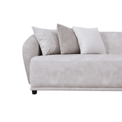 Sierra Vista Gray 5-piece Corner Sectional w/ Service Table - Ornate Home