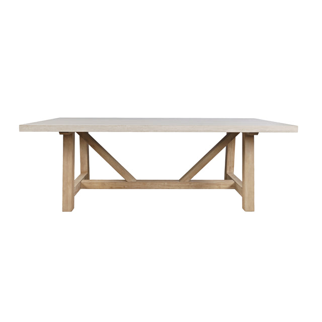 Sierrafina Almond 87 Trestle Dining Table - Ornate Home