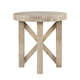 Sierrafina Almond Round End Table - Ornate Home