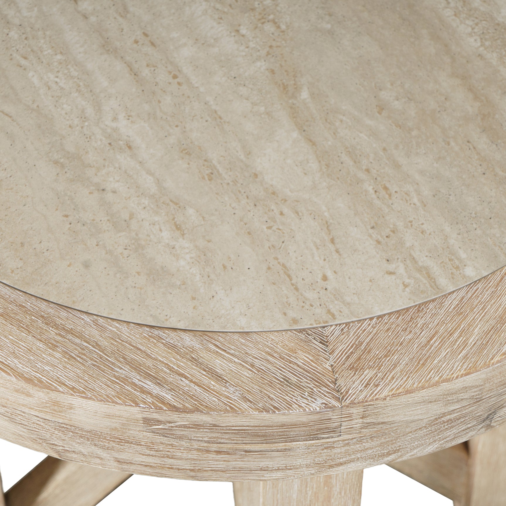 Sierrafina Almond Round End Table - Ornate Home