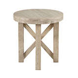 Sierrafina Almond Round End Table - Ornate Home