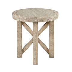 Sierrafina Almond Round End Table - Ornate Home