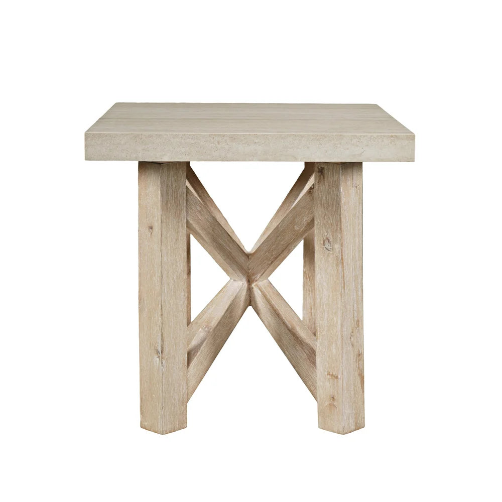 Sierrafina Almond Square End Table - Ornate Home