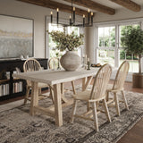Sierrafina Almond Trestle Dining Table w/ 4 Hoop Chair - Ornate Home