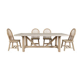 Sierrafina Almond Trestle Dining Table w/ 4 Hoop Chair - Ornate Home