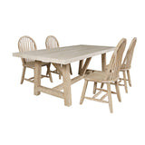 Sierrafina Almond Trestle Dining Table w/ 4 Hoop Chair - Ornate Home