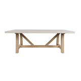 Sierrafina Almond Trestle Dining Table w/ 6 Hoop Chair - Ornate Home