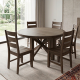 Sierrafina Cortado 52 Round Dining Table w/ 4 Rung Back Chair - Ornate Home