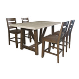 Sierrafina Cortado 72 Counter Dining Table w/ 4 Rung Back Chair - Ornate Home