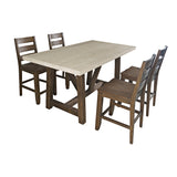 Sierrafina Cortado 72 Counter Dining Table w/ 4 Rung Back Chair - Ornate Home
