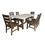 Sierrafina Cortado 87 Trestle Dining Table w/ 4 Rung Back Chair - Ornate Home