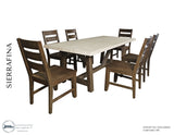 Sierrafina Cortado 87 Trestle Dining Table w/ 6 Rung Back Chair - Ornate Home