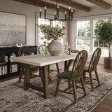 Sierrafina Cortado Trestle Dining Table w/ 4 Hoop Chair - Ornate Home