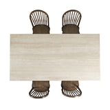 Sierrafina Cortado Trestle Dining Table w/ 4 Hoop Chair - Ornate Home