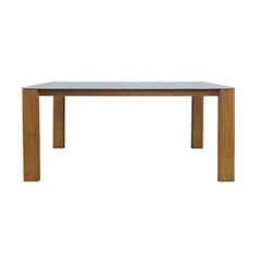 Sierrafina Sable Stone42x66 Rect Dining Table w/ 4 Ladder Back - Ornate Home