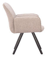 Sieve Beige Swivel Dining Chair (Set of 2)