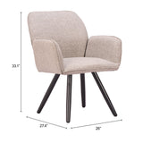 Sieve Beige Swivel Dining Chair (Set of 2)